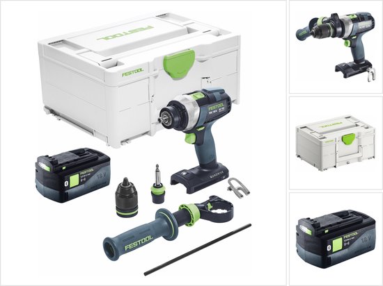 Festool TDC 18/4 I-Basic accuschroefboormachine 18 V 75 Nm borstelloos + 1x accu 5.0 Ah + systainer - zonder oplader