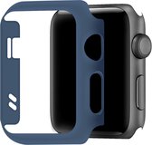 Telefoonglaasje Hoesje - Geschikt voor Apple Watch 1\ Apple Watch 2\ Apple Watch 3 - Kunststof - 42mm - Blauw