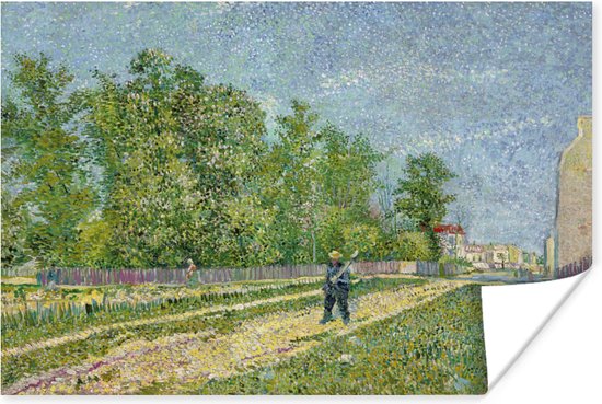 Poster Buitenwijken van Parijs - Vincent van Gogh - 30x20 cm