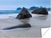 Poster Plage de sable 180x120 cm - Tirage photo sur Poster (décoration murale salon / chambre) XXL / Groot format! / Mer et plage