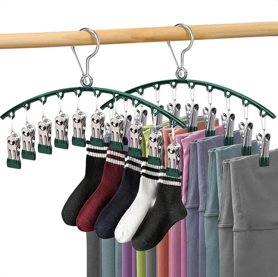 Porte- Vêtements , lot de 2 sèche-chaussettes, cintre à linge, cintre coupe-vent pour Chaussettes, Sous-vêtements, Handdoeken