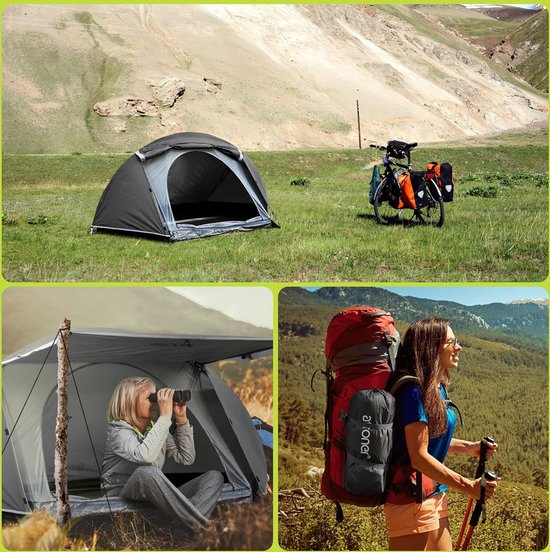 C Tente de camping 200x150x100cm 2-3 personnes ultra légère facile à installer imperméable