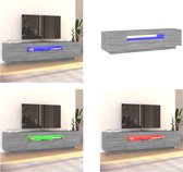 vidaXL Tv-meubel met LED-verlichting 160x35x40 cm grijs sonoma eiken - Tv-kast - Tv-kasten - Tv-meubel - Hifi-meubel