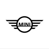Mini - Logo - Metaalkunst - Rood - 80 x 35 cm - Auto Decoratie - Muur Decoratie- Man Cave - Cadeau voor man- Inclusief ophangsysteem