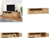 vidaXL Tv-meubel VIGO 156x40x40 cm massief grenenhout - Tv-meubel - Tv-meubelen - Tv Kast - Opbergkast