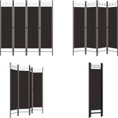 vidaXL Kamerscherm met 4 panelen 160x180 cm bruin - Scheidingswand - Scheidingswanden - Ruimteverdeler - Ruimteverdelers