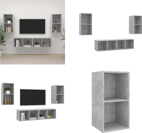 vidaXL Televisiemeubel Spaanplaat Wit Kast Televisiekast Tv Hifi Kasten Meubel