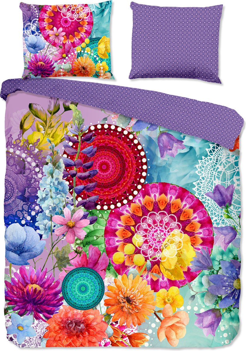 HIP Dekbedovertrek "mandala's en bloemen" - Multi - (200x200/220 cm) - Katoen Satijn