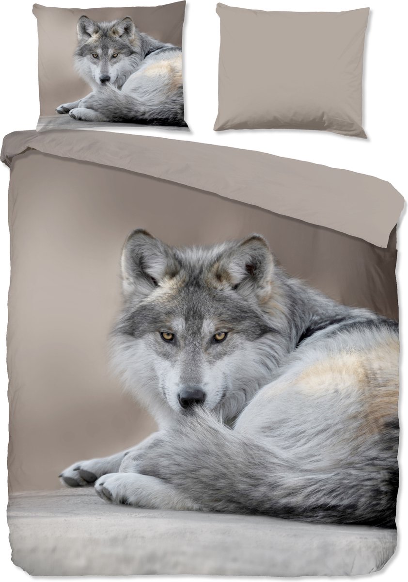 Pure Dekbedovertrek "Wolf" - Taupe - (240x200/220 cm) - Microfiber