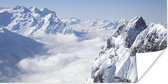 Poster Alpen - Sneeuw - Berg - 160x80 cm