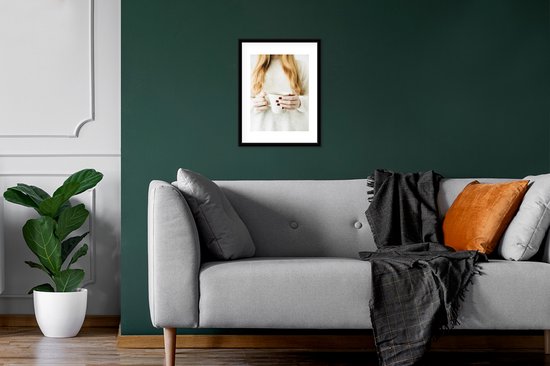 Cadre photo avec affiche - Café - Hiver - Pull - 30x40 cm - Cadre pour affiche