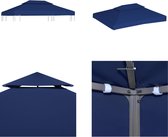 vidaXL Prieeldak 2-laags 4x3m 310 g/m² blauw - Prieeldak - Prieeldaken - Prieelluifel - Prieelluifels