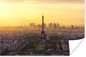 Eiffeltoren als middelpunt Poster 60x40 cm - Foto print op Poster (wanddecoratie woonkamer / slaapkamer) / Europa Poster