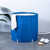 Ligbad opvouwbaar volwassenen - Opvouwbaar bad - Bath bucket - Ligbad vrijstaand - 70 x 65 cm - Blauw