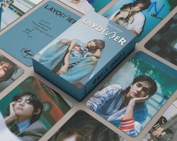 KPOP 55pcs/box Bangtan Boys V SOLO Layover Photocard KIM Taehyung Lomo Card (Fotokaarten)