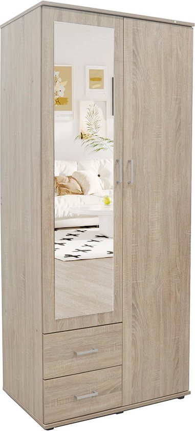 Bureau FORDE - Ruim - Met Lade - Eik Sonoma - Breedte 75 cm, Hoogte 75 Bureau FORDE - Ruim - Met Lade - Eik Sonoma - Breedte 75 cm, Hoogte 75