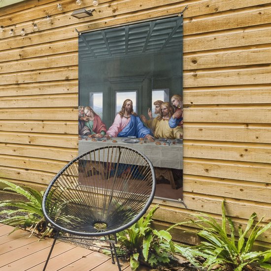 Affiche de jardin - Toile de jardin - Posters de jardin extérieur - La Cène - Leonardo de Vinci - 80x120 cm - Jardin