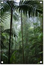 Tuindecoratie Regenwoud - Tropisch - Jungle - Bomen - Planten - 40x60 cm - Tuinposter - Tuindoek - Buitenposter