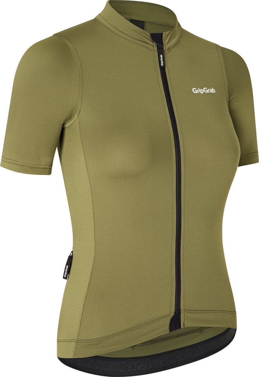 GripGrab - W's RIDE Fietsshirt Korte Mouwen voor Dames Zomer Wielrenshirt Cycling Jersey - Olijf Groen - Vrouwen - Maat S