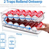 Rollend Blikjes Dispenser Voor Koelkast Bierblikjes Organisator Soda Kan Dispenser Voor Koelkast Keuken Kast Voorraadkast aanrechtblad 10 Standaard Formaat 330ML Bier Soda Drankjes Blikjes