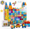 foto van Magnetic Tiles- Magnetisch Speelgoed – 60 stuks - Constructie speelgoed - Magnetische tegels - Montessori speelgoed - Magnetic toys - Magnetische bouwstenen - Speelgoed Kinderen - Magna minds