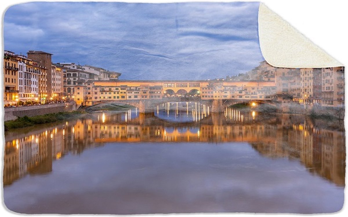 Fleecedeken Florence , 96x146cm, Polyester Sherpa, FD2023704, deken met print