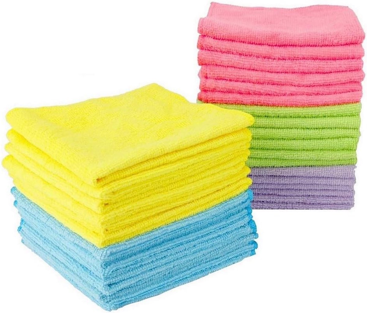 multifunctionele doeken, microvezeldoeken, poetsdoeken, doeken, 30 x 30 cm, 5 stuks, 6 sets