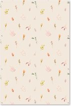 Muurdecoratie Bloemen - Pastel - Planten - 120x180 cm - Tuinposter - Tuindoek - Buitenposter