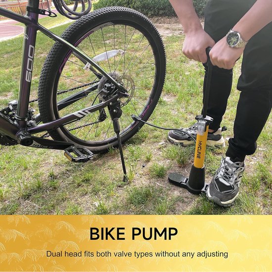 ROCKBROS Fahrradpumpe Luftpumpe Mini Pumpe Fahrrad Max. 320PSI Hochdruck Presta&Schrader Luftdruck Einstellbare Tragbare Zweitakt-Pumpe mit Elektronischer Druckanzeige für MTB, BMX, Rennrad