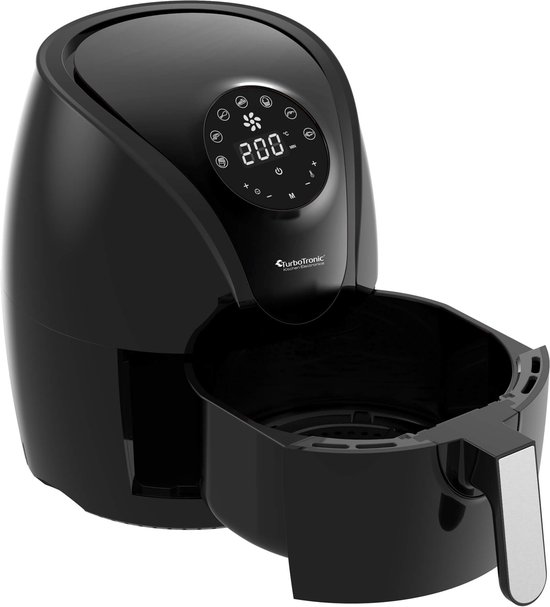 TurboTronic AF9D Digitale Airfryer - Heteluchtfriteuse - 3,5 Liter - Zwart/Zilver