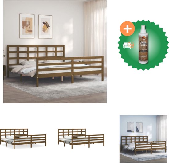 Bedframe massief grenenhout wit 160x200 cm | -nl