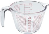 tasse à mesurer en verre, tasse à mesurer inclinée, pichet transparent (1000 ml)