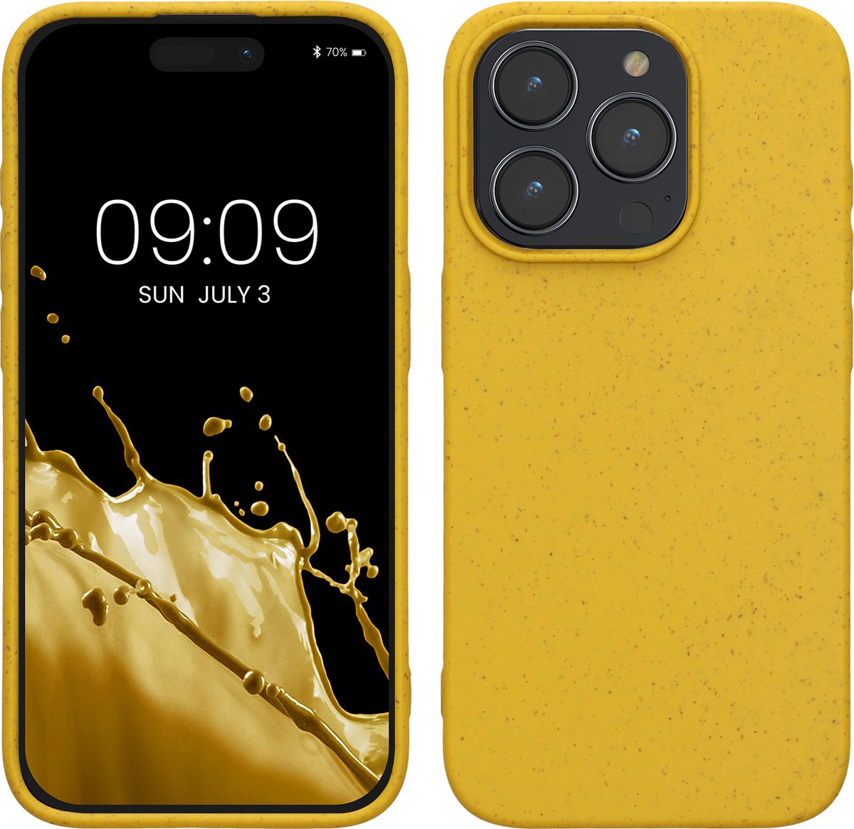 kalibri hoesje geschikt voor Apple iPhone 15 Pro - backcover voor smartphone - geel
