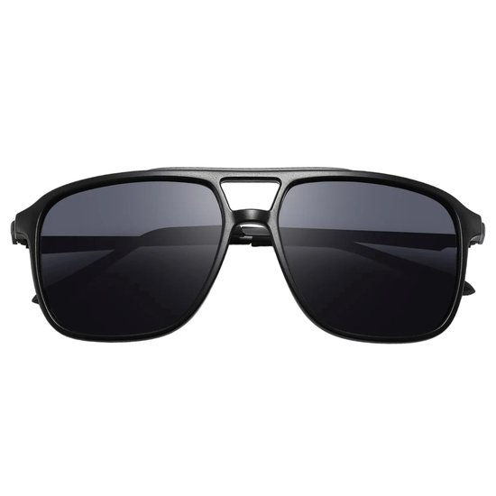 Fako Sunglasses® - Zonnebril Vierkant - Polariserend - Polarized Zonnebril - Heren Zonnebril - Dames Zonnebril - Model Jack - Zwart — afbeelding 4