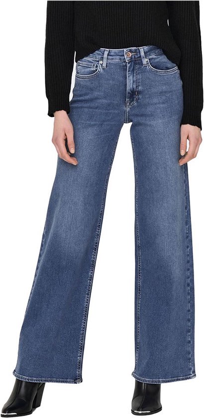 Only Madison Blush Wide Leg Fit Cro372 Jeans Met Hoge Taille Blauw S / 30 Vrouw