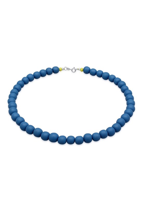 Elli Collier pour homme et femme Trend Basis avec perles en résine Blauw en argent sterling 925