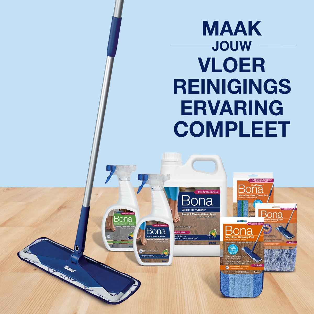 Bona Premium Microvezel Vloer Mop Vloerwisser In Hoogte