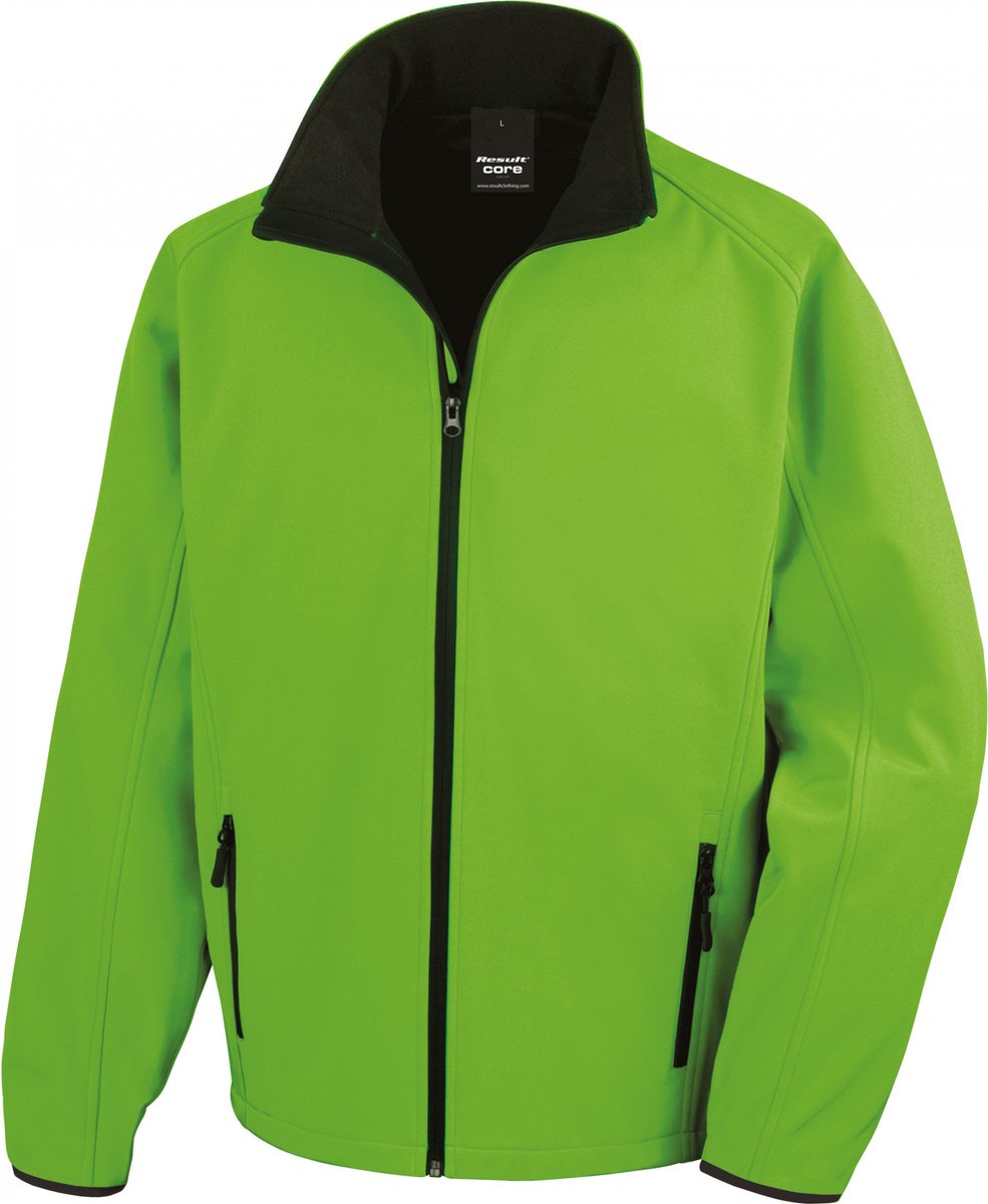 Result Printable Soft Shell Jacket RT231 - Vivid Green/Black - S