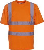 T-shirt Unisex 4XL Yoko Ronde hals Korte mouw Hi Vis Orange 100% Polyester
