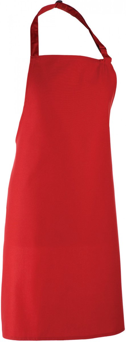 Schort/Tuniek/Werkblouse Unisex One Size Premier Red 65% Polyester, 35% Katoen