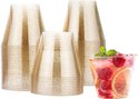 MATANA 60 Hard Plastic Cups with Gold Glitter (270ml) for Weddings, Birthdays, Christmas & Parties - Drinks, Desserts, Champagnes - Sturdy & Reusable MATANA 60 Hard Plastic Cups with Gold Glitter (270ml) for Weddings, Birthdays, Christmas & Parties - Drinks, Desserts, Champagnes - Sturdy & Reusable