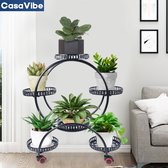 CasaVibe Plant Rack - Table à plantes - Support à plantes / Support à plantes - Pour intérieur et extérieur - Bamboe - Bois