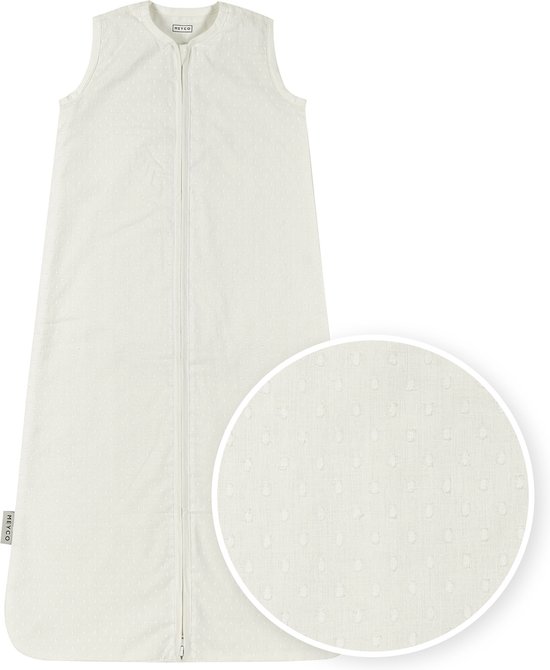 Meyco Baby Plume baby zomerslaapzak - offwhite - 90cm - 0.5 TOG