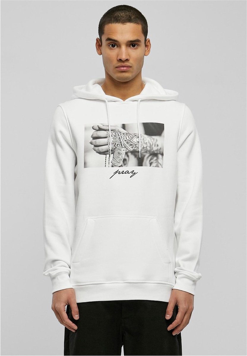 Mister Tee Pray 2.0 Hoodie/trui S Wit