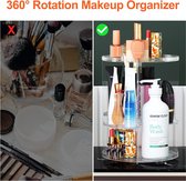 Make-up cosmetica-organizer, 360 graden draaibaar, transparante lippenstift-organizer, cosmetische opbergdoos, desktop voor dressers, badkamer, slaapkamer, commode van kunststof
