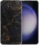 iMoshion Hoesje Geschikt voor Samsung Galaxy S24 Hoesje Siliconen - iMoshion Design hoesje - Meerkleurig / Black Marble