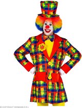 Widmann - Clown & Nar Kostuum - Keurige Kleurige Fleurige Jas Clown - Multicolor - XXL - Carnavalskleding - Verkleedkleding