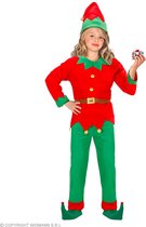 Widmann - Kerst & Oud & Nieuw Kostuum - Elfish Never Selfish Kind Kostuum - Rood, Groen - Maat 158 - Kerst - Verkleedkleding