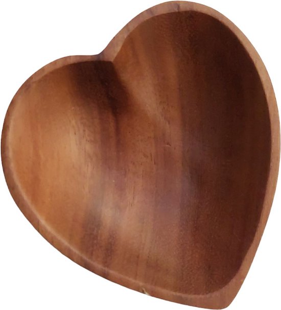 Floz Design houten hart bakje - bakje hartvorm - schaaltje hartvorm - valentijn cadeau - moederdag - fairtrade