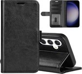 Samsung Galaxy S24 Hoesje - MobyDefend Wallet Book Case (Sluiting Achterkant) - Zwart - GSM Hoesje - Telefoonhoesje Geschikt Voor Samsung Galaxy S24